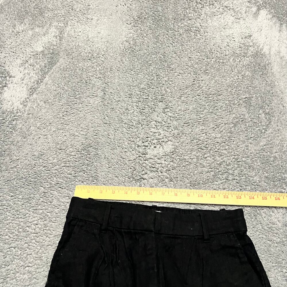 Abercrombie & Fitch Pants Womens Small Linen Wide Leg Black Relaxed Trouser - Picture 7 of 10